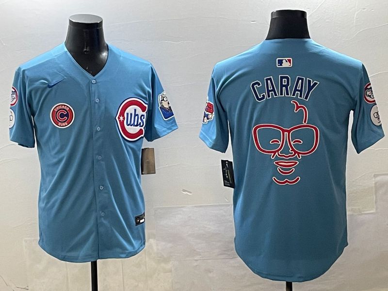 Men Chicago Cubs Blank Light Blue Fashion Joint Name Game 2025 Nike MLB Jersey style 2->colorado rockies->MLB Jersey
